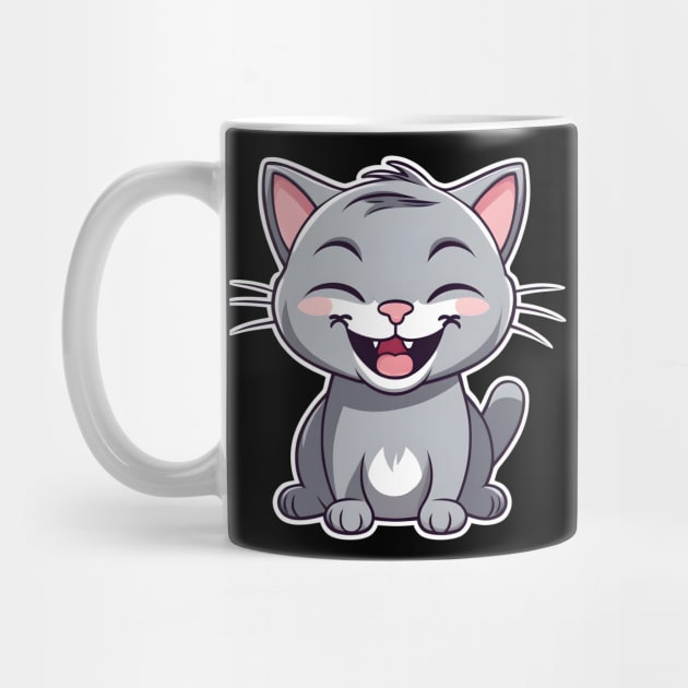 cute cat laughing by Majkel&Majkel